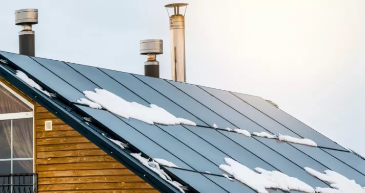 Panneaux solaires en hiver