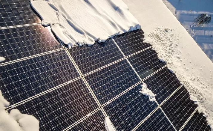 Panneaux solaire en hiver