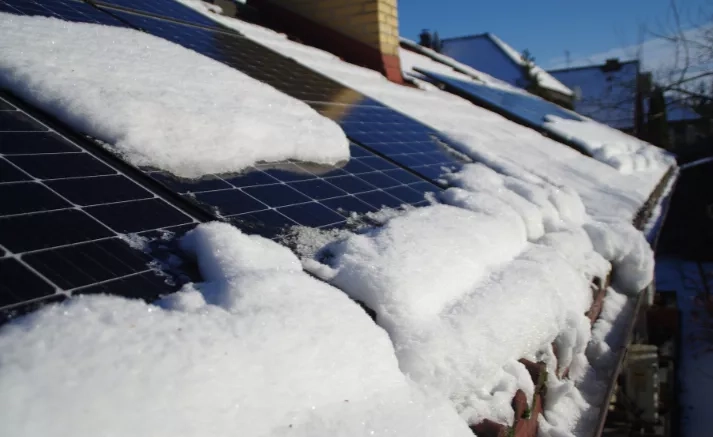 Panneaux solaire en hiver