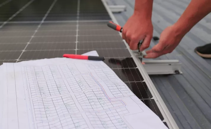 Schéma panneaux solaires